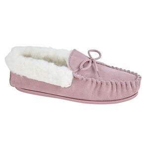 Mokkers Womens/Ladies Emily Moccasin Slippers / Pink